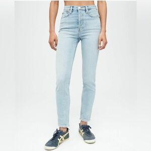 Re/Done Pale Blue 90s High Rise Ankle Jeans